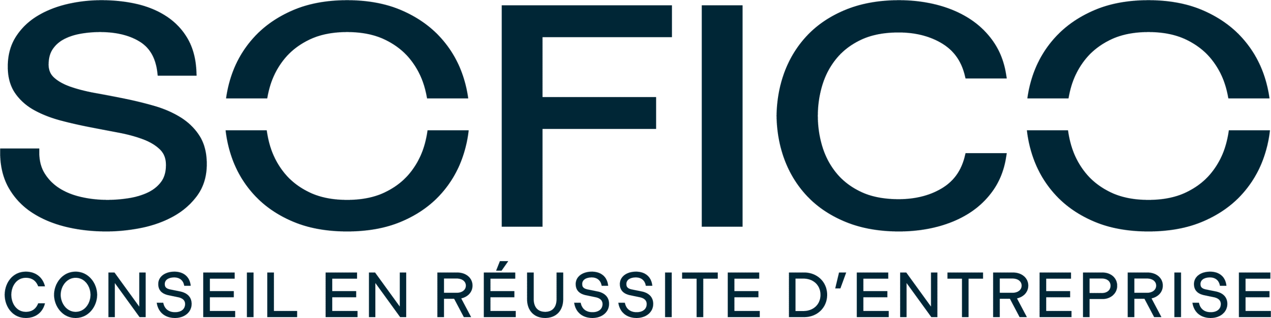 Logotype SOFICO - bleu foncé sur fond transparent